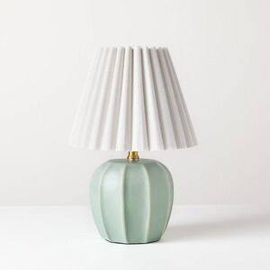 Ceramic‎ Lamp with Scallop Shade Blue/Ivory - Hearth & Hand Magnolia